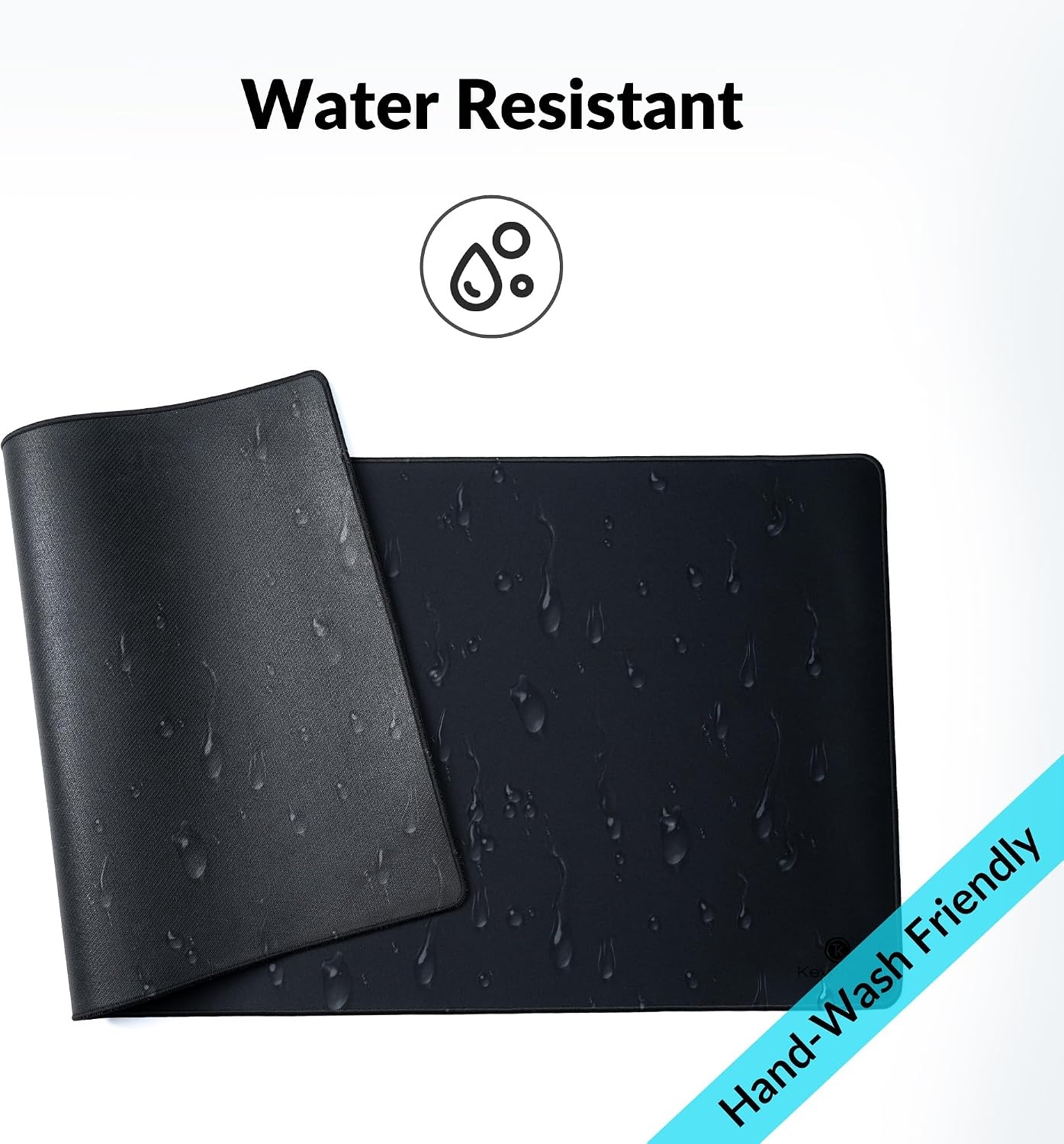 image:imageKeychron Large Gaming Mouse Pad 177 157 inch 450 400 mm Ample Space for Mouse Movement Smooth MicroWeave Surface for Optical Mice NonSlip Rubber Base Stitched Edges BlackXL 354 x 157 inches