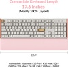 Keychron Silicone Wrist & Palm Rest, 17.6″ Full Size for K10 Pro / K10 Max, Q6/V6 Series (Pro/Max/Ultra/HE), Washable, Non-Slip Base, Typing Support, Light Pink(Light Pink)