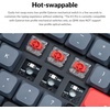 Keychron K5 Pro Hot-swappable Ultra-Slim Custom Mechanical Keyboard, RGB Full Size QMK/VIA Programmable Wireless Bluetooth/USB Wired Keyboard for Mac Windows Linux – Low Profile Gateron Red Switch(Hot-swappable Red Switch)