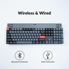 Keychron K5 Pro Hot-swappable Ultra-Slim Custom Mechanical Keyboard, RGB Full Size QMK/VIA Programmable Wireless Bluetooth/USB Wired Keyboard for Mac Windows Linux – Low Profile Gateron Red Switch(Hot-swappable Brown Switch)