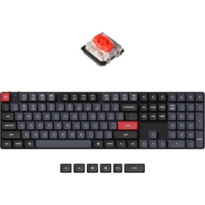 Keychron K5 Pro Hot-swappable Ultra-Slim Custom Mechanical Keyboard, RGB Full Size QMK/VIA Programmable Wireless Bluetooth/USB Wired Keyboard for Mac Windows Linux – Low Profile Gateron Red Switch(Hot-swappable Red Switch)