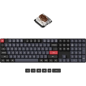 Keychron K5 Pro Hot-swappable Ultra-Slim Custom Mechanical Keyboard, RGB Full Size QMK/VIA Programmable Wireless Bluetooth/USB Wired Keyboard for Mac Windows Linux – Low Profile Gateron Red Switch(Hot-swappable Brown Switch)
