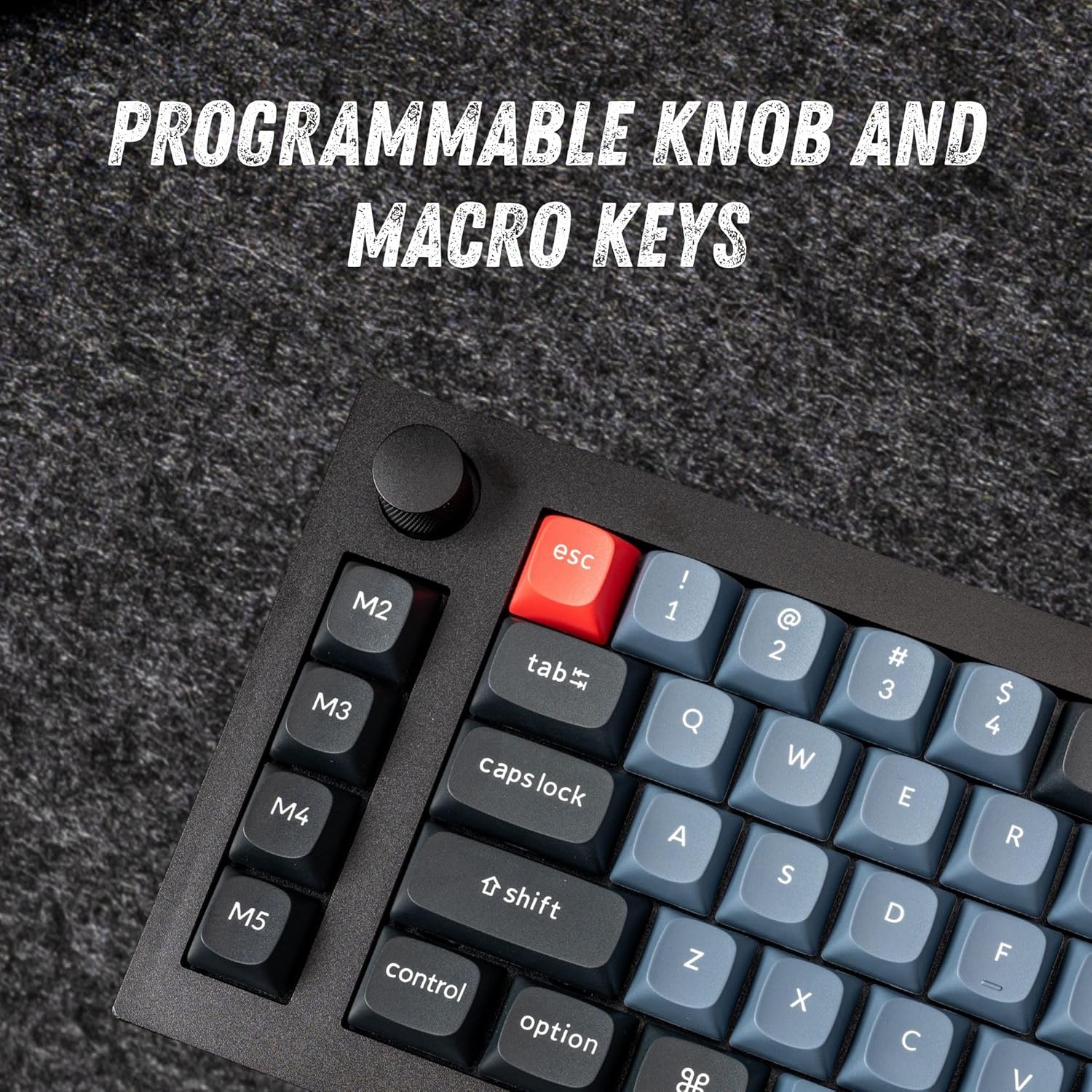 image:imageKeychron Q65 Wired 65 Layout Compact Mechanical Keyboard QMKVIA Macro Keys Knob HotSwappable Aluminum Body Gaming 1000 Hz Polling Rate Compatible with Mac Windows LinuxGateron Brown SwitchCarbon BlackBlue Switch
