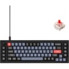 Keychron Q65 Wired 65% Layout Compact Mechanical Keyboard, QMK/VIA Macro Keys Knob Hot-Swappable Aluminum Body Gaming 1000 Hz Polling Rate Compatible with Mac Windows Linux-Gateron Brown Switch(Carbon Black-Red Switch)