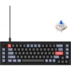 Keychron Q65 Wired 65% Layout Compact Mechanical Keyboard, QMK/VIA Macro Keys Knob Hot-Swappable Aluminum Body Gaming 1000 Hz Polling Rate Compatible with Mac Windows Linux-Gateron Brown Switch(Black-Blue Switch)
