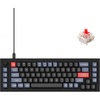 Keychron Q65 Wired 65% Layout Compact Mechanical Keyboard, QMK/VIA Macro Keys Knob Hot-Swappable Aluminum Body Gaming 1000 Hz Polling Rate Compatible with Mac Windows Linux-Gateron Brown Switch(Black-Red Switch)