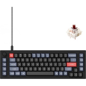 Keychron Q65 Wired 65% Layout Compact Mechanical Keyboard, QMK/VIA Macro Keys Knob Hot-Swappable Aluminum Body Gaming 1000 Hz Polling Rate Compatible with Mac Windows Linux-Gateron Brown Switch(Black-Brown Switch)