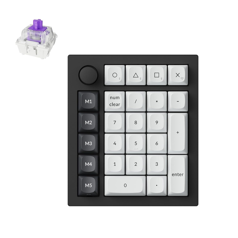image:imageKeychron Q0 HE Wireless Magnetic Switch Number Pad Hall Effect Numpad with Rapid Trigger 24 GHzBluetoothWired Aluminum QMK Programmable Knob HotSwappable RGB Gaming for Mac Windows LinuxWhiteBlack