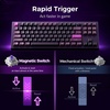Keychron Q3 HE Wireless Custom Gaming Keyboard, 80% TKL Rapid Trigger, 2.4 GHz/Bluetooth/Wired, QMK Aluminum RGB Gateron Double-Rail Magnetic Switch PBT Keycaps for Mac Windows Linux, Purple(Purple)