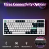Keychron Q3 HE Wireless Custom Gaming Keyboard, 80% TKL Rapid Trigger, 2.4 GHz/Bluetooth/Wired, QMK Aluminum RGB Gateron Double-Rail Magnetic Switch PBT Keycaps for Mac Windows Linux, Purple(Shell White)