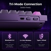 Keychron Q3 HE Wireless Custom Gaming Keyboard, 80% TKL Rapid Trigger, 2.4 GHz/Bluetooth/Wired, QMK Aluminum RGB Gateron Double-Rail Magnetic Switch PBT Keycaps for Mac Windows Linux, Purple(Purple)