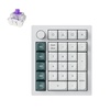 Keychron Q0 HE Wireless Magnetic Switch Number Pad, Hall Effect Numpad with Rapid Trigger, 2.4 GHz/Bluetooth/Wired Aluminum QMK Programmable Knob Hot-Swappable RGB Gaming for Mac Windows Linux-White(White)