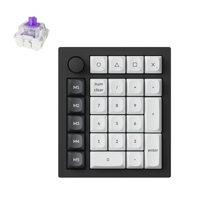 Keychron Q0 HE Wireless Magnetic Switch Number Pad, Hall Effect Numpad with Rapid Trigger, 2.4 GHz/Bluetooth/Wired Aluminum QMK Programmable Knob Hot-Swappable RGB Gaming for Mac Windows Linux-White(Black)