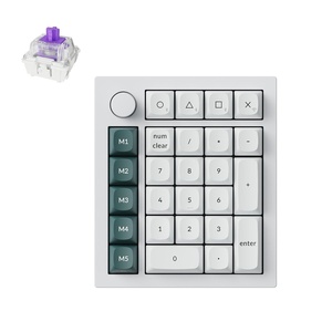 Keychron Q0 HE Wireless Magnetic Switch Number Pad, Hall Effect Numpad with Rapid Trigger, 2.4 GHz/Bluetooth/Wired Aluminum QMK Programmable Knob Hot-Swappable RGB Gaming for Mac Windows Linux-White(White)
