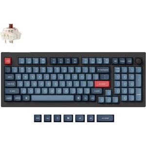 Keychron V5 Max Custom Wireless Mechanical Gaming Keyboard with Number Pad, 96% Layout QMK/VIA 2.4 GHz/Bluetooth 5.1/Wired, RGB Backlit Hot-Swappable Gateron Red Switch for Mac Windows Linux(Gateron Jupiter Brown Switch)